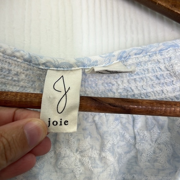 Joie - Floral Print Embroidered Tassled Boho Long Sleeve Blouse Size Small - Picture 8 of 11